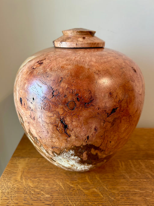 Hand-Turned Cherry Burled Urn 83