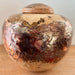 Hand Turned Oak Burled Urn with Copper Leaf Patina 46