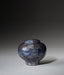 Hand Turned Wood Cremation Urn in Blue - Keepsake