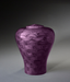 Small Flared Hand Turned Wood Urn - Purple