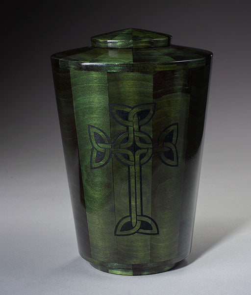 Hand Turned Celtic Cross Urn