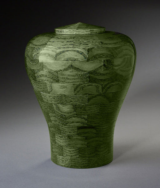 Green Wood Cremation Urn