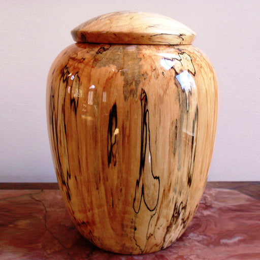 Hand Turned Maple Wood Urn variation 2