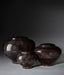 Hand Turned Rounded Black Oak Wood Cremation Urns
