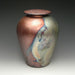 Simple Raku Ceramic Cremation Urn in Dolphin Blue Variation-2nd angle