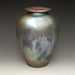 Simple Raku Ceramic Cremation Urn in Dolphin Blue Variation