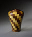 Small Flared Hand Turned Wood Urn - Walnut & Yellowheart 