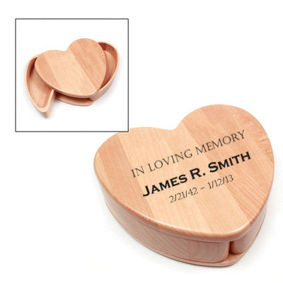 Personalized Maple Heart Keepsake Box