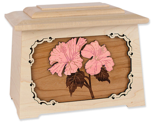 Hibiscus Flower Cremation Urn