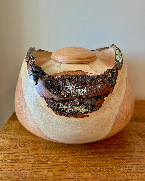 Honey locust Turned Urn with Natural Edge 69