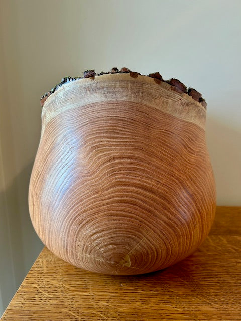 Honey locust Turned Urn with Natural Edge 77 - angle 3