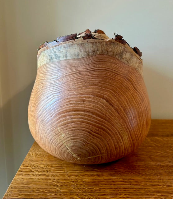 Honey locust Turned Urn with Natural Edge 77 - angle 4