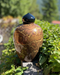 Painted Walnut Turned Urn - side view