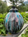 Small Painted Salvaged Birch Turned Urn - backside