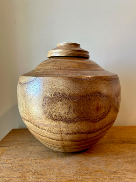 Hand Turned Mimosa Urn - angle 4