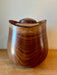 Hand turned walnut urn - angle 2