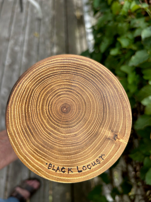 Fractal Black Locust Turned Urn - bottom