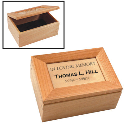 Personalized Maple Keepsake Box | Inscription