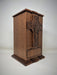 Hand-Carved Jesus Ascension Cross Mahogany Urn engraved text design-left side
