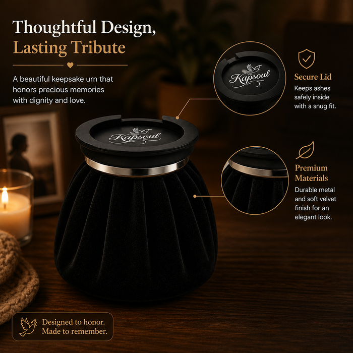 Brochure of the Kapsoul Keepsake Urn parts