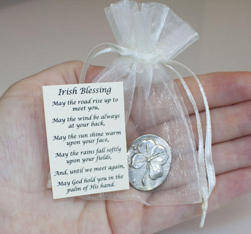 Pewter Shamrock Pocket Charms | Memorial Keepsake Gifts