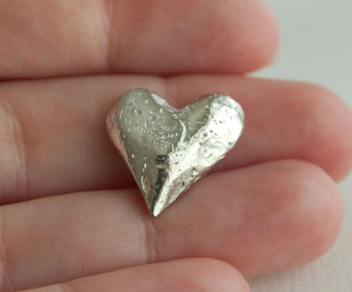 Pewter Heart Pocket Charms | Heart Keepsake