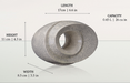 Keepsake size dimensions shown in the Craquelure