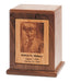 Photo Engraved Cremation Urn | Walnut | Vertical