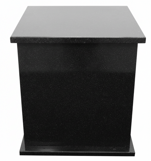 Black granite companion urn