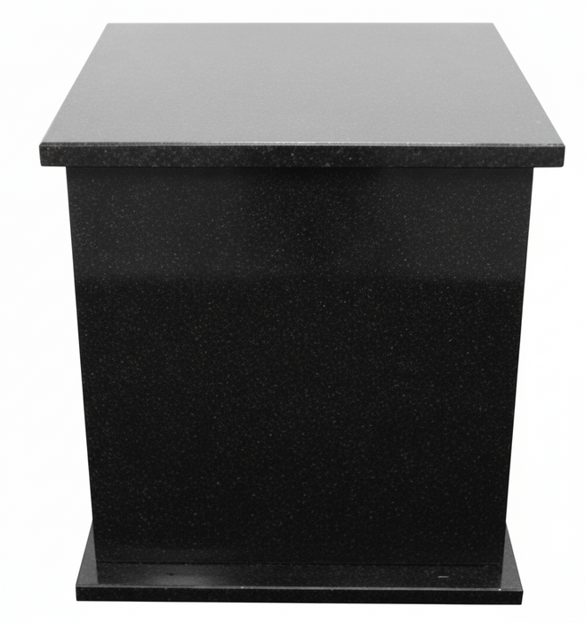 Black granite companion urn