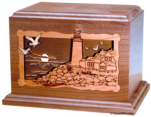 Lighthouse Wood Cremation Urn