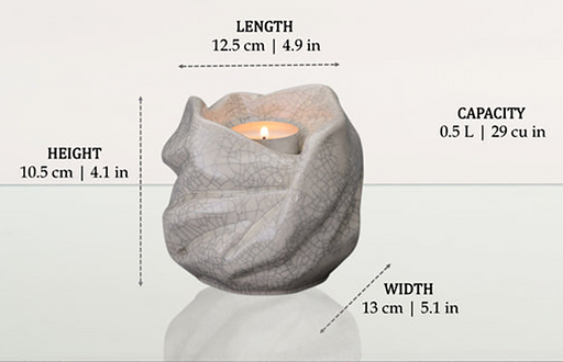 Size dimensions shown in the Craquelure