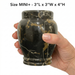 Lux - Black & Gold Marble Urn - Mini +