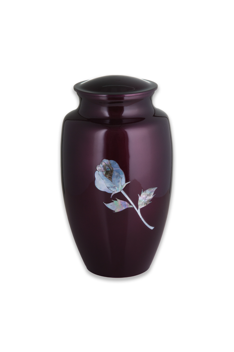 Standard Size Rose Urn-Mother of Pearl - Burgundy