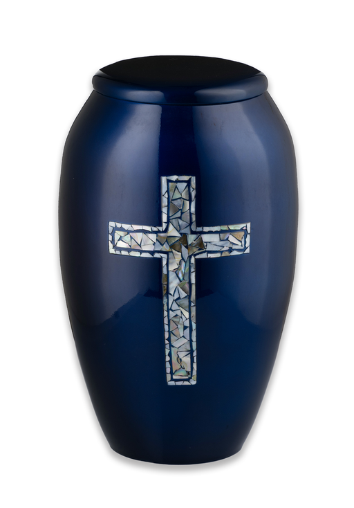 Standard Size Cross Urn -Mother of Pearl 