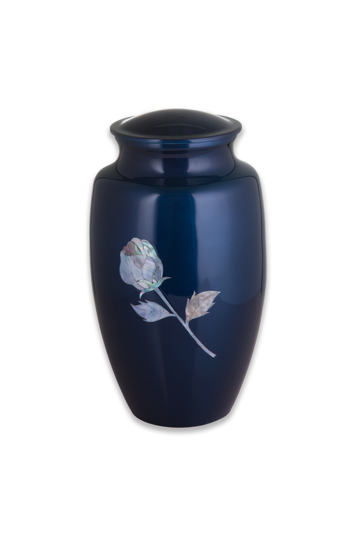 Standard Size Rose Urn - Mother of Pearl - Blue