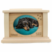 Oval Photo Framed Wooden Pet Urn - maple