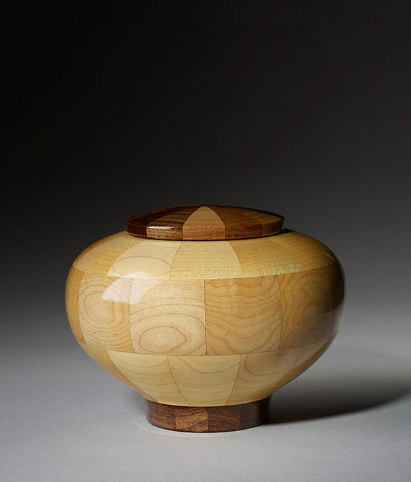 Small Size - Rounded Maple Cremation Urn