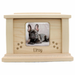Rounded Square Photo Framed Wooden Pet Urn - maple