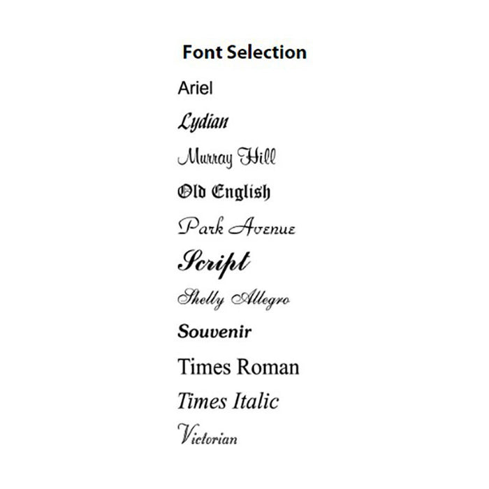 Font choices
