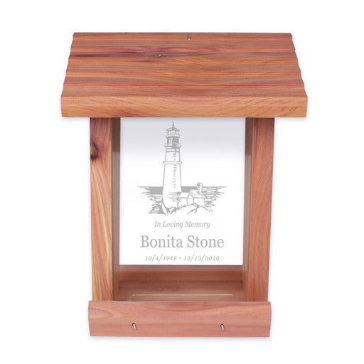 Lighthouse Bird Feeder Memorial