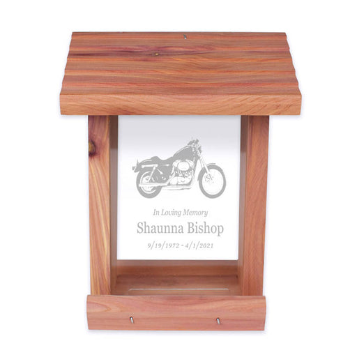 Motorcycle Bird Feeder Memorial