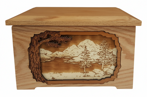 Mountain Lakes Memory Chest & Urn Combo 