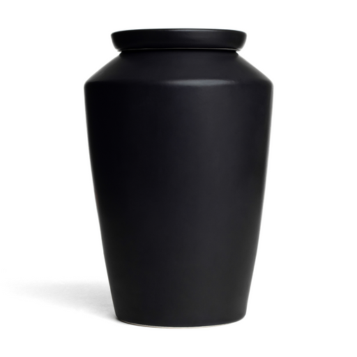 Modern Ceramic Cremation Urn in Black