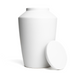 Modern Ceramic Cremation Urn in White with top opening lid (not threaded)