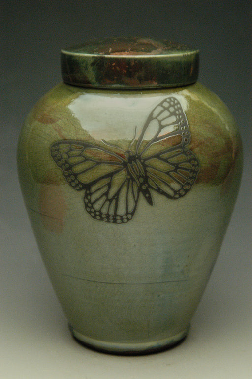 Monarch Butterfly Urn - Lemon Luster finish