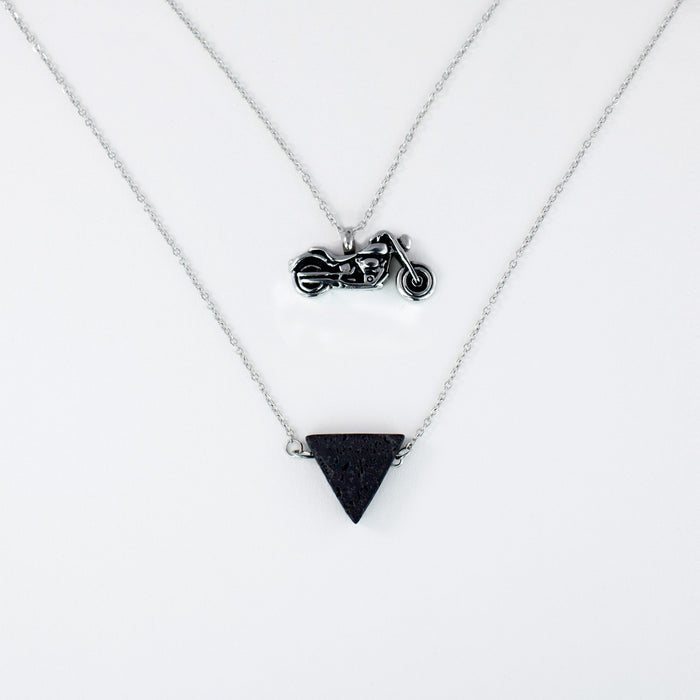 Essential Oil Aromatherapy Cremation Necklace with Motorcycle Urn Pendant