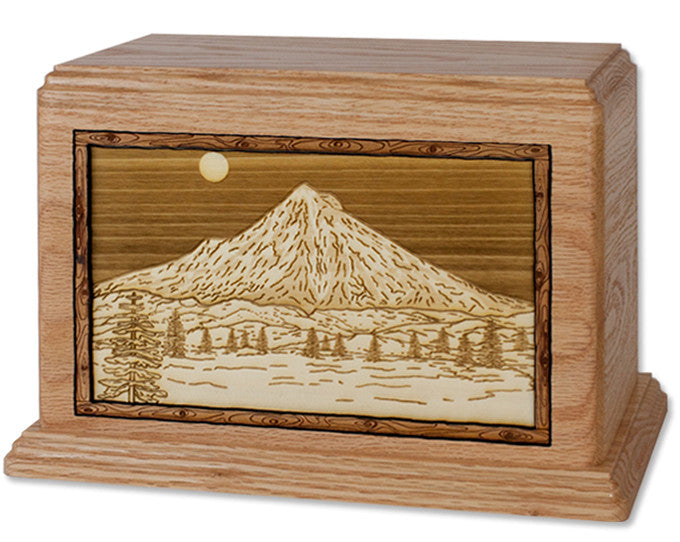 Cremation Urn with Famous Mountain Scenes