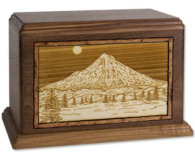 Cremation Urn with Famous Mountain Scenes