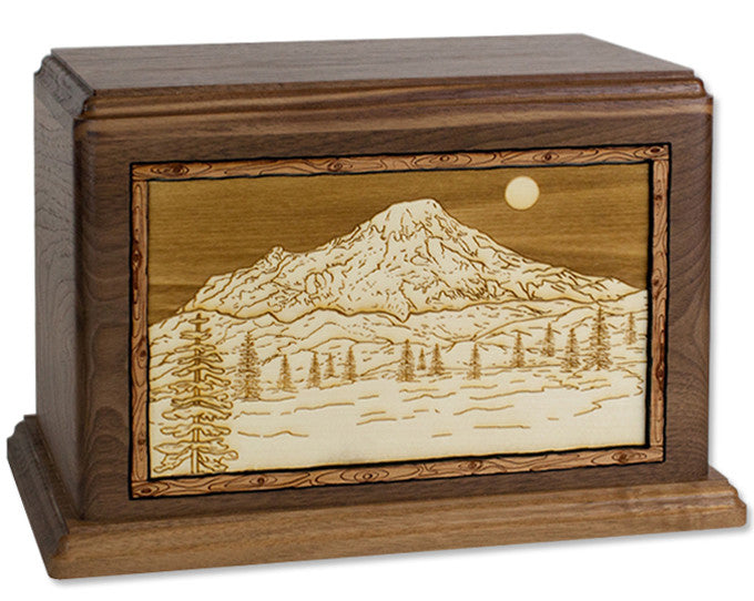 Cremation Urn with Famous Mountain Scenes